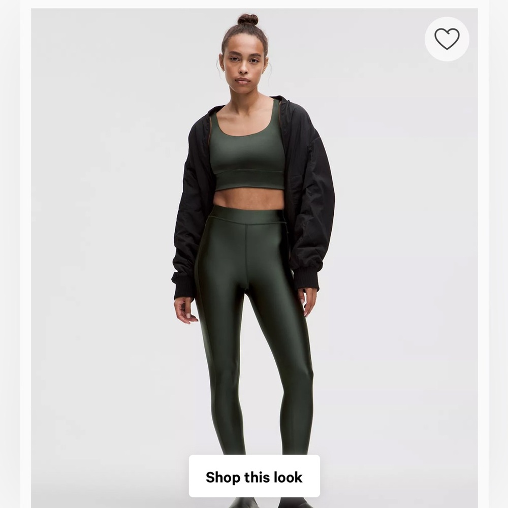 Lululemon satin olive green leggings